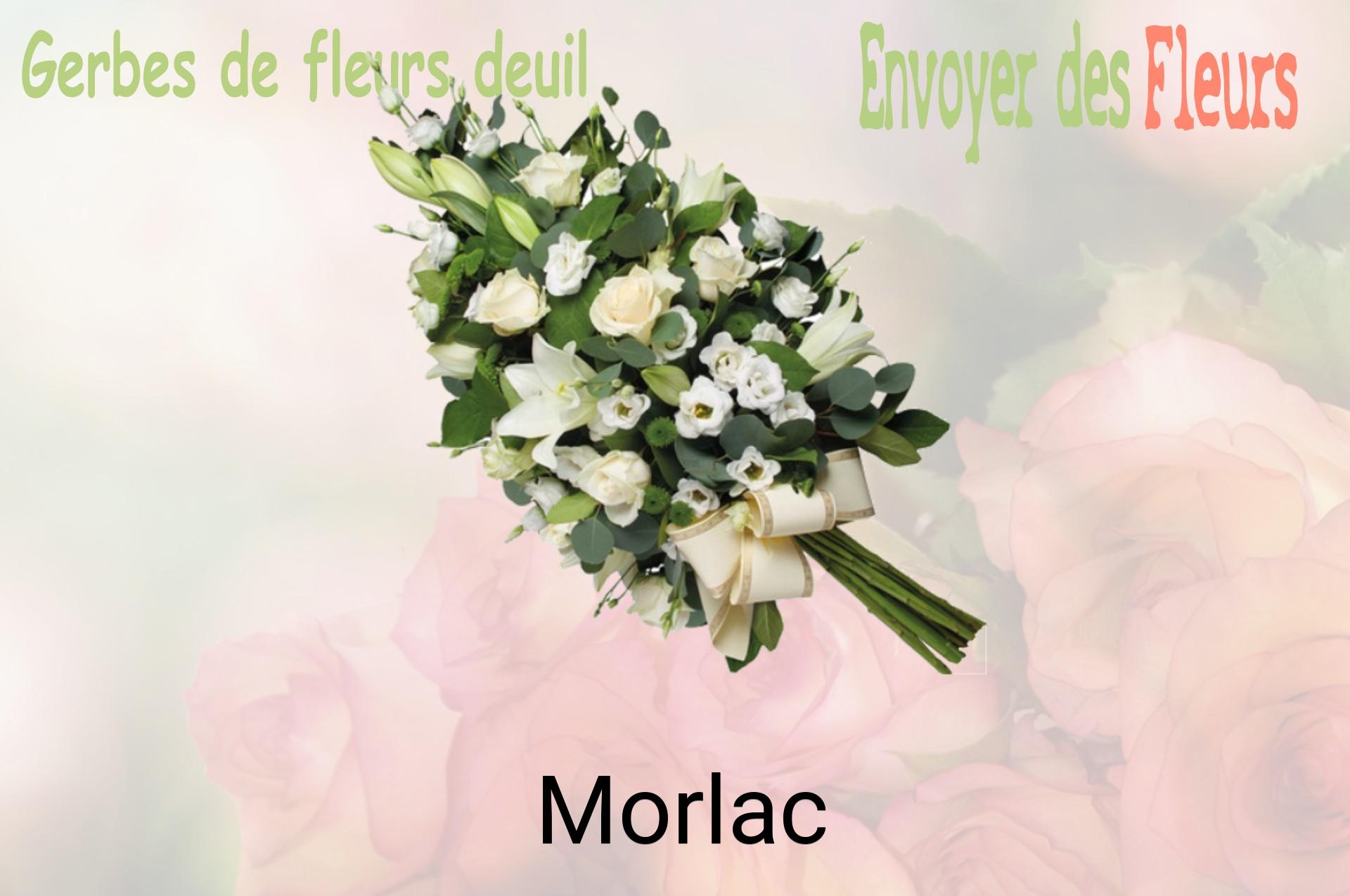 Gerbe de fleurs de deuil livrée à Morlac